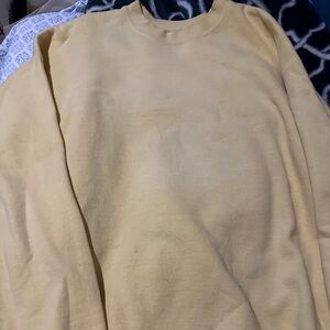 hanes yellow sweatshirt